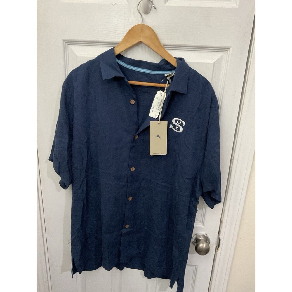 Men's Chicago White Sox Tommy Bahama Navy Sport Tropic Isles Button Up Large